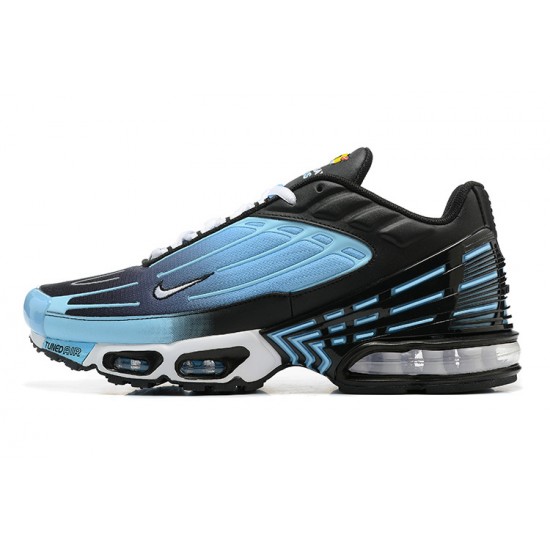 Hombre Nike Air Max Plus 3 Negro y Azul Zapatillas De Deporte