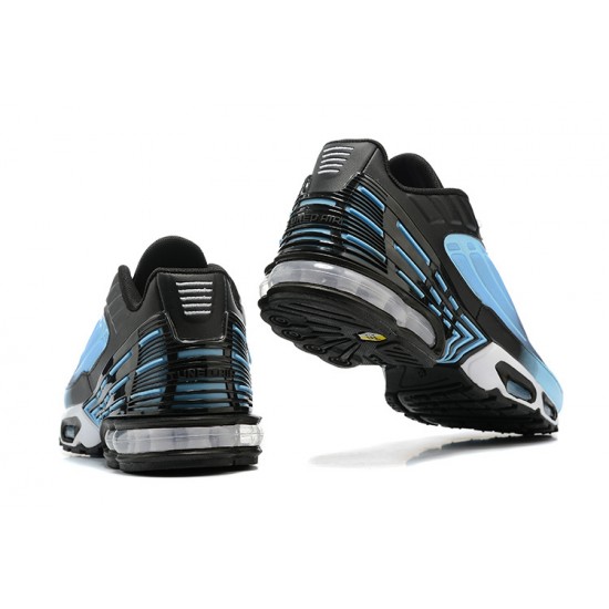 Hombre Nike Air Max Plus 3 Negro y Azul Zapatillas De Deporte