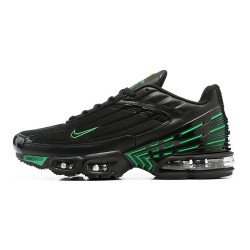 Hombre Nike Air Max Plus 3 Negro y Verde Zapatillas De Deporte