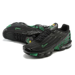 Hombre Nike Air Max Plus 3 Negro y Verde Zapatillas De Deporte