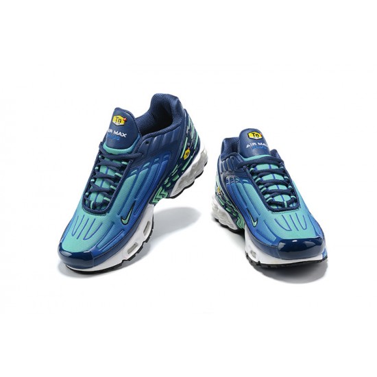 Hombre Nike Air Max Plus 3 Azul Blanco CJ9684-400 Zapatillas De Deporte