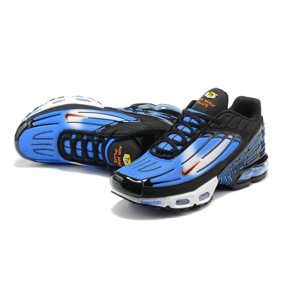 Hombre Nike Air Max Plus 3 Azul Blanco y Negro DR8588-400 Zapatillas De Deporte