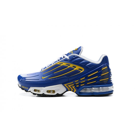 Hombre Nike Air Max Plus 3 Azul Amarillo CW1417-400 Zapatillas De Deporte