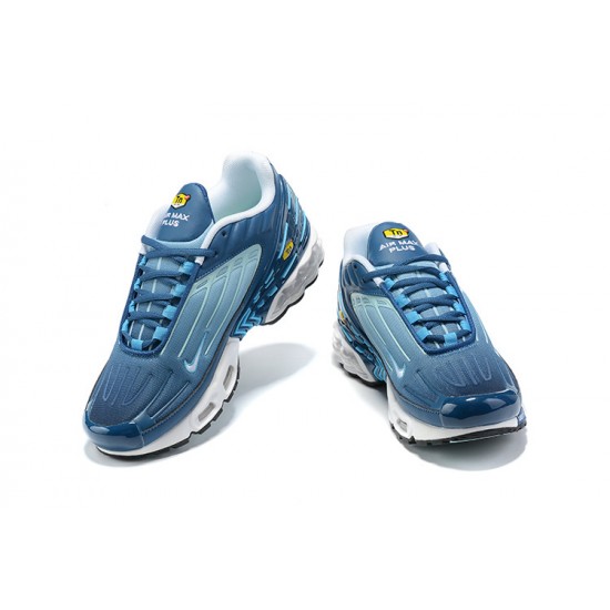 Hombre Nike Air Max Plus 3 Azul y Blanco Zapatillas De Deporte