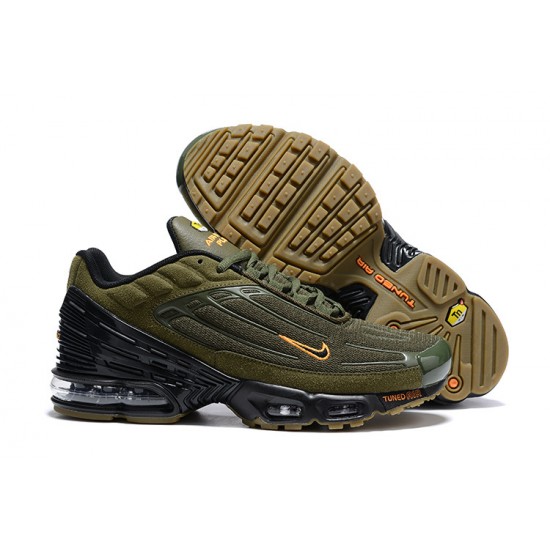 Hombre Nike Air Max Plus 3 Verde Negro DZ4502-200 Zapatillas De Deporte