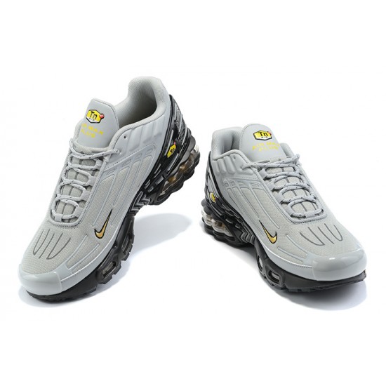 Hombre Nike Air Max Plus 3 Gris Negro DQ1105-001 Zapatillas De Deporte