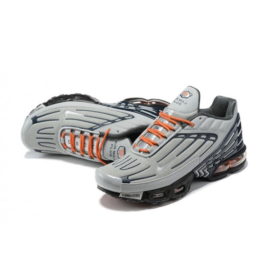 Hombre Nike Air Max Plus 3 Gris Naranja y Negro DM2560-001 Zapatillas De Deporte