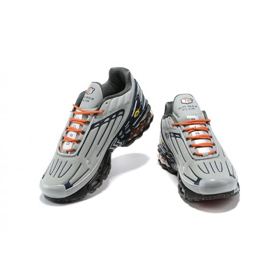 Hombre Nike Air Max Plus 3 Gris Naranja y Negro DM2560-001 Zapatillas De Deporte