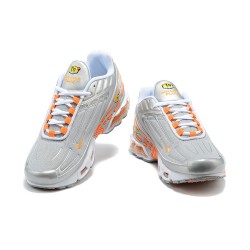 Hombre Nike Air Max Plus 3 Gris Naranja y Plata Zapatillas De Deporte