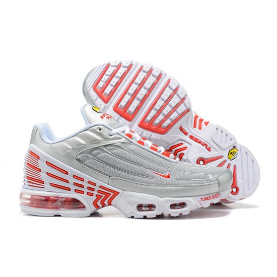 Hombre Nike Air Max Plus 3 Gris Plata y Rojo  CK5178-072 Zapatillas De Deporte