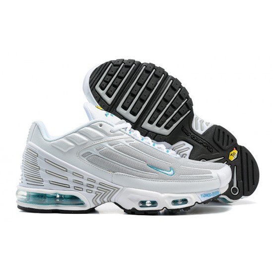 Hombre Nike Air Max Plus 3 Gris Blanco CK5178-143 Zapatillas De Deporte