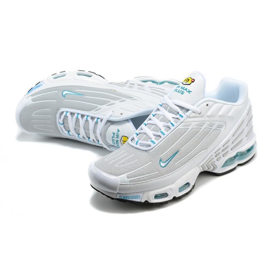 Hombre Nike Air Max Plus 3 Gris Blanco CK5178-143 Zapatillas De Deporte