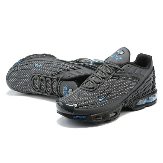 Hombre Nike Air Max Plus 3 Gris y Azul Zapatillas De Deporte