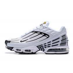 Hombre Nike Air Max Plus 3 Blanco Negro CK6716-100 Zapatillas De Deporte