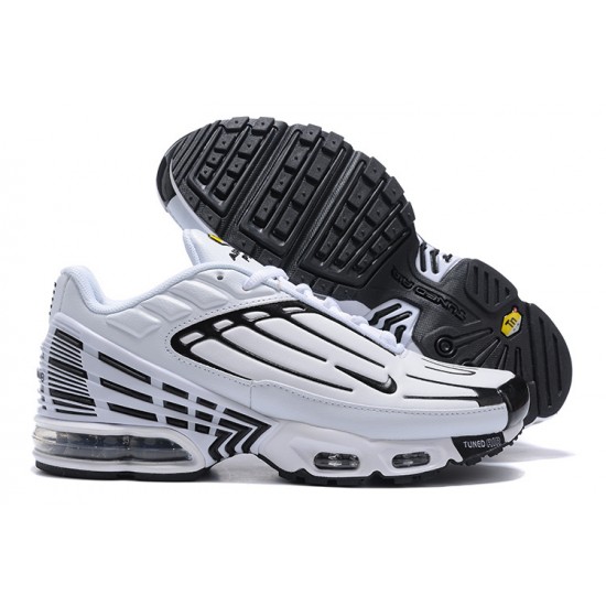 Hombre Nike Air Max Plus 3 Blanco Negro CK6716-100 Zapatillas De Deporte