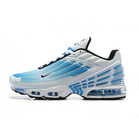 Hombre Nike Air Max Plus 3 Blanco Azul CK6715-100 Zapatillas De Deporte