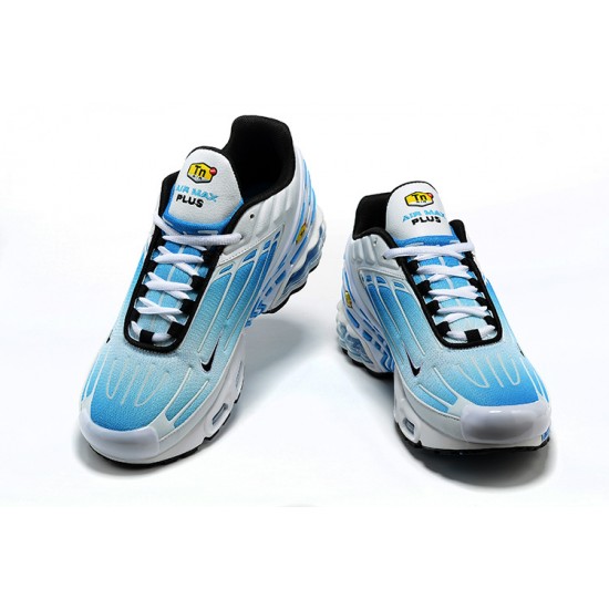 Hombre Nike Air Max Plus 3 Blanco Azul CK6715-100 Zapatillas De Deporte