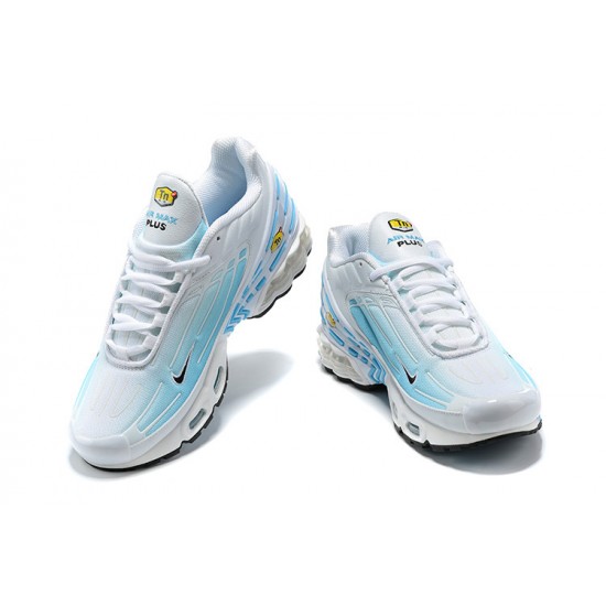 Hombre Nike Air Max Plus 3 Blanco Azul Zapatillas De Deporte