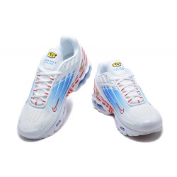 Hombre Nike Air Max Plus 3 Blanco Azul y Rojo Zapatillas De Deporte