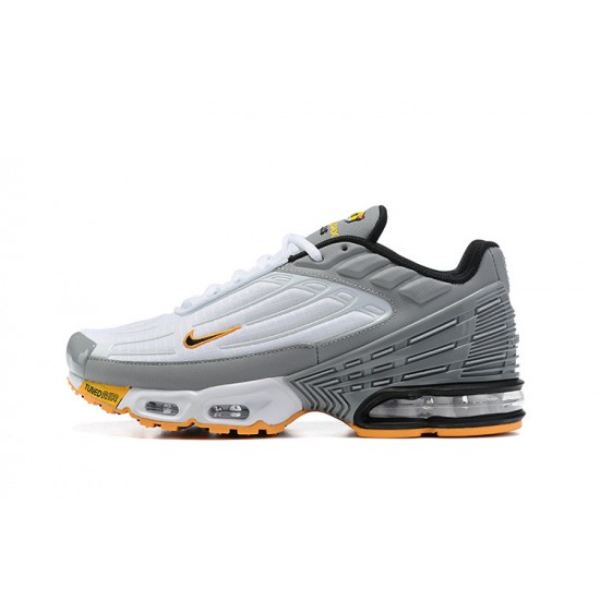 Hombre Nike Air Max Plus 3 Blanco Gris y Naranja Zapatillas De Deporte