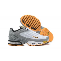 Hombre Nike Air Max Plus 3 Blanco Gris y Naranja Zapatillas De Deporte