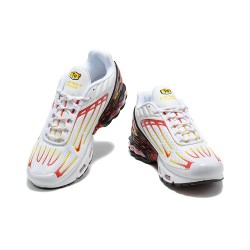 Hombre Nike Air Max Plus 3 Blanco Rojo DX9263-100 Zapatillas De Deporte