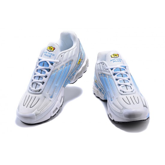 Hombre Nike Air Max Plus 3 Blanco Plata Zapatillas De Deporte