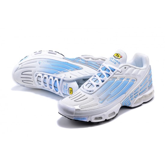 Hombre Nike Air Max Plus 3 Blanco Plata Zapatillas De Deporte