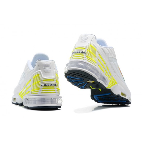 Hombre Nike Air Max Plus 3 Blanco Amarillo DV6823-100 Zapatillas De Deporte