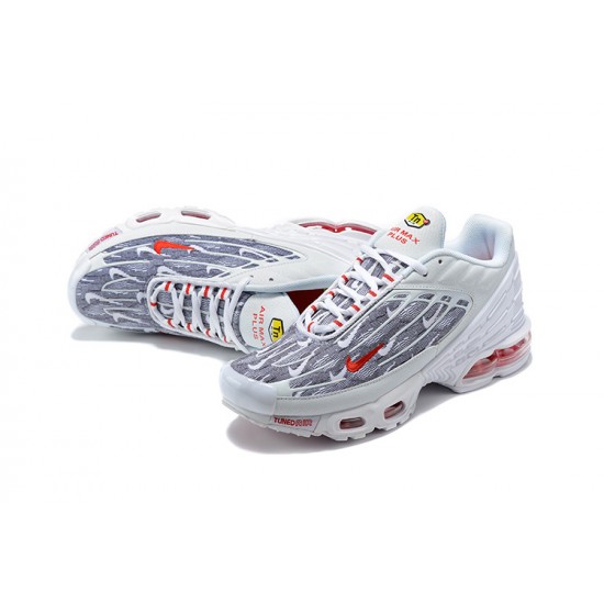 Mujer/Hombre Nike Air Max Plus 3 Blanco Gris DH4107-100 Zapatillas De Deporte