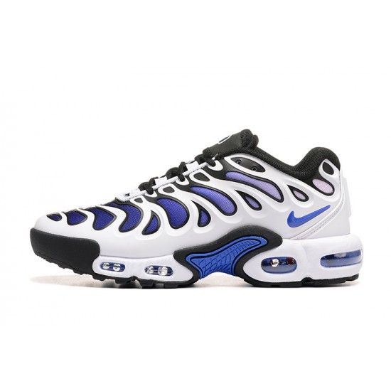 Hombre Nike Air Max Plus Drift Blanco Azul y Negro Zapatillas De Deporte