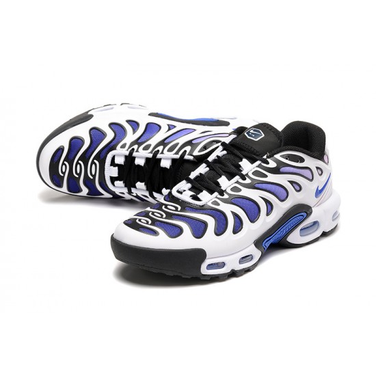 Hombre Nike Air Max Plus Drift Blanco Azul y Negro Zapatillas De Deporte