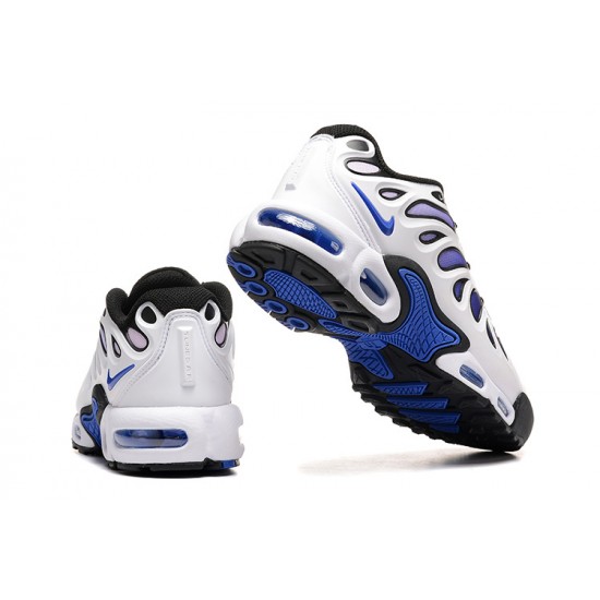 Hombre Nike Air Max Plus Drift Blanco Azul y Negro Zapatillas De Deporte