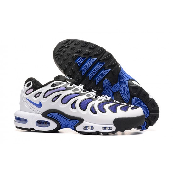 Hombre Nike Air Max Plus Drift Blanco Azul y Negro Zapatillas De Deporte